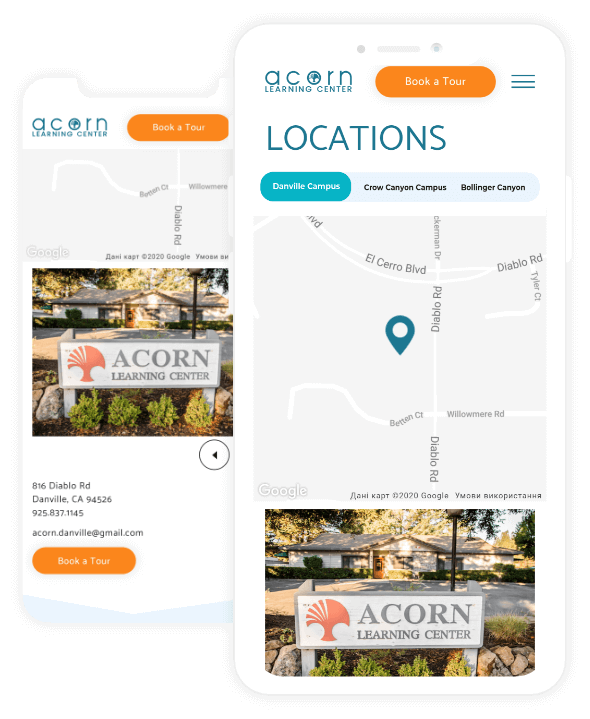 Acorn locations mobile
