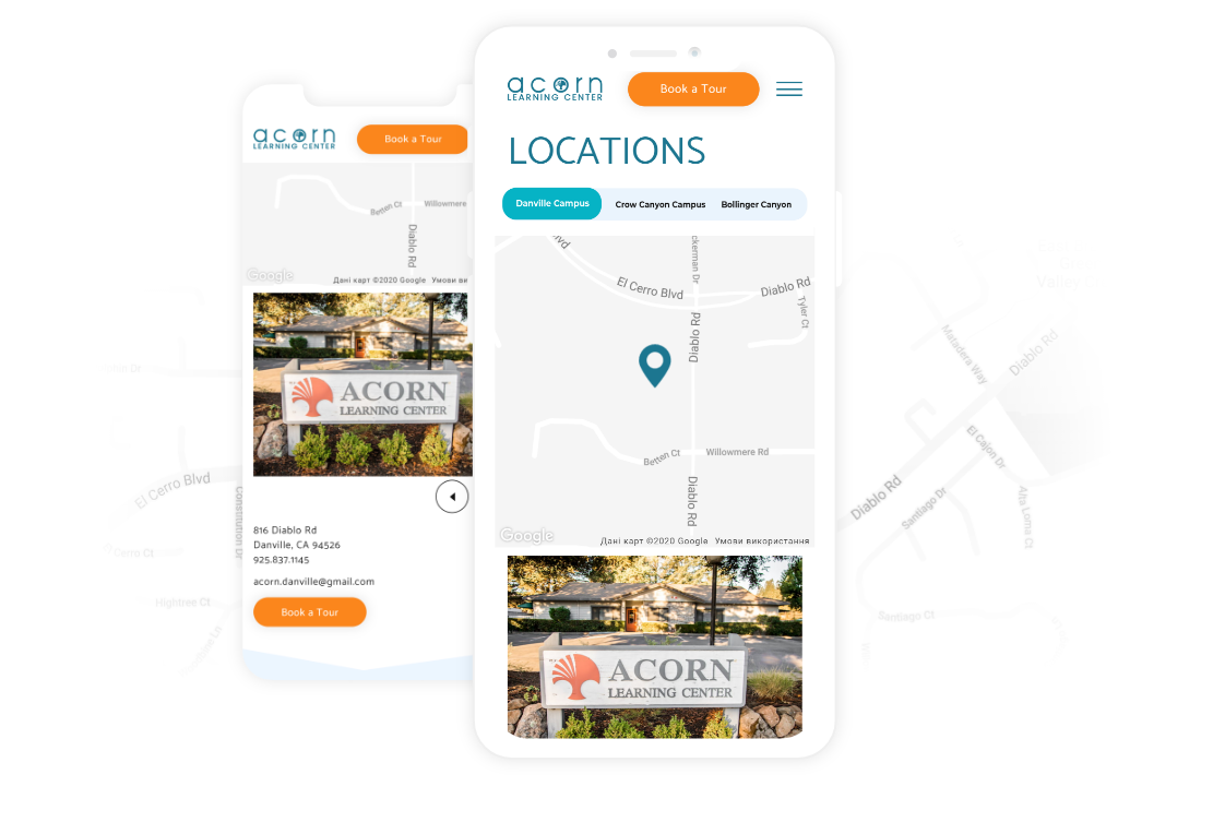 Acorn locations mobile
