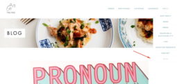 Example of a restaurant website blog